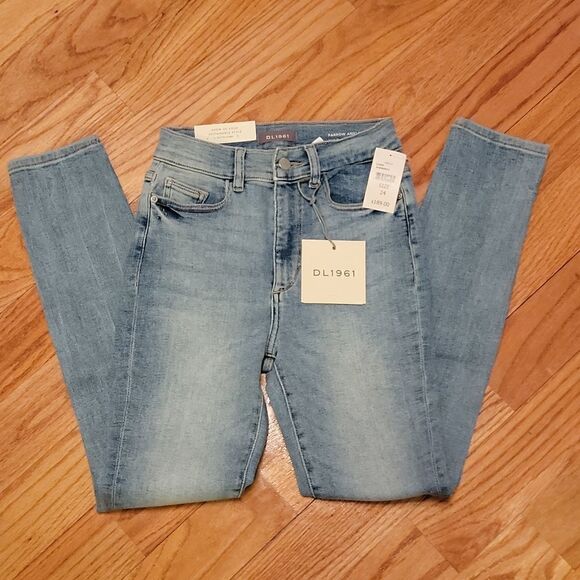 NWT DL1961 Farrow Instasculpt  High Waist Crop Sorrento Skinny Jeans Sz 24 $189 - Picture 4 of 10